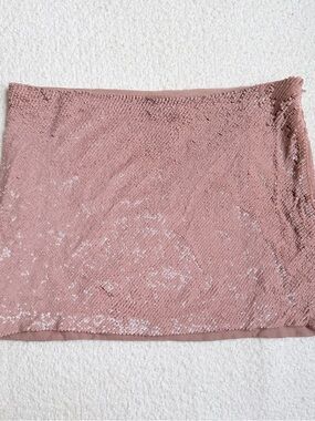 Haute Hippie Sequin Mini Skirt in Dusty Rose - size XS